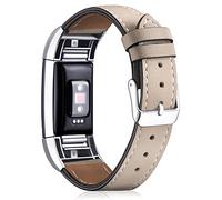 AISPORTS Compatible con Fitbit Charge 2 Correa, Fitbit Charge 2 Correa Cuero Suave Transpirable Pulsera Deportiva Hebilla de Metal Pulsera Correa de Reemplazo para Fitbit Charge 2 Fitness Tracker