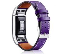 AISPORTS Compatible con Fitbit Charge 2 Correa, Fitbit Charge 2 Correa Cuero Suave Transpirable Pulsera Deportiva Hebilla de Metal Pulsera Correa de Reemplazo para Fitbit Charge 2 Fitness Tracker