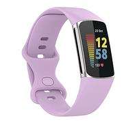 AISPORTS Compatible con Fitbit Charge 5 Correa de Silicona, Suave Flexible y Transpirable de Silicona Pulsera Deportiva con Hebilla de Metal Correa de Repuesto para Fitbit Charge 5 Activity Tracker