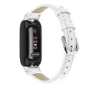 AISPORTS Compatible con Fitbit Inspire 3 Correa de Cuero, Suave Delgada Transpirable Pulsera Deportiva de Metal con Cierre de Hebilla Clásica Correa de Repuesto para Fitbit Inspire 3 Fitness Tracker