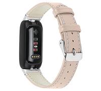AISPORTS Compatible con Fitbit Inspire 3 Correa de Cuero, Suave y Transpirable Pulsera Deportiva de Metal con Cierre de Hebilla Clásica Correa de Repuesto para Fitbit Inspire 3 Activity Tracker
