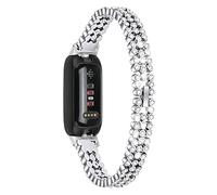 AISPORTS Compatible con Fitbit Inspire 3 Correa para Mujer,Crystal Bling Glitter Diamonds Rhinestones Jewelry Wristband Metal Hebilla Pulsera Correa de Repuesto para Fitbit Inspire 3 Activity Tracker