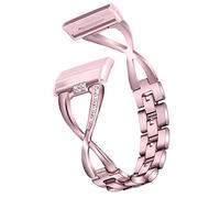 AISPORTS Compatible con Fitbit Sense 2 Correa/Fitbit Versa 4 Correa para Mujer, Crystal Bling Glitter Diamond Rhinestones Jewelry Metal Pulsera Pulsera Correa de Repuesto para Fitbit Sense 2/Versa 4