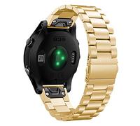 AISPORTS Compatible con Garmin Fenix 7S/6S/6S Pro/5S/5S Plus Correa de Acero Inoxidable, 20mm Ajuste Rápido Correa de Reloj Pulsera Hebilla de Metal Pulsera Correa de Repuesto para Garmin D2 Delta S