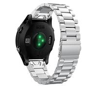 AISPORTS Compatible con Garmin Fenix 7S/6S/6S Pro/5S/5S Plus Correa de Acero Inoxidable, 20mm Ajuste Rápido Correa de Reloj Pulsera Hebilla de Metal Pulsera Correa de Repuesto para Garmin D2 Delta S