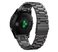 AISPORTS Compatible con Garmin Forerunner 745/935/945/955/965 Correa de Acero Inoxidable, 22mm Ajuste Rápido Correa de Reloj Ajustable Pulsera Correa de Repuesto para Garmin Descent G1/Quatix 7/6/5