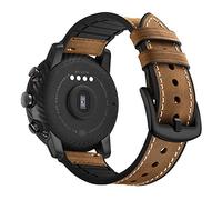 AISPORTS Compatible con Huawei GT3/GT2 46mm Correa para Mujeres Hombres, 22mm Suave Cuero Transpirable Silicona Hybrid Pulsera Correa de Reemplazo para Huawei Watch 3/3 Pro/GT2 Pro/GT 2e/GT Runner/GT