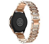 AISPORTS Compatible con Huawei Watch GT2 42mm Correa,20mm de Liberación Rápida Bling Glitter Diamond Jewelry Pulsera de Metal Correa de Repuesto para Garmin Vivoactive3/Vivomove HR/Forerunner 245/645