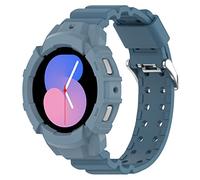 AISPORTS Compatible con Samsung Galaxy Watch 5/4 40mm Correa Silicona con Bumper Case, TPU Silicona Robusto Resistente a Impactos Armor Shell Funda Protectora con Correa para Galaxy Watch 5/4 40mm