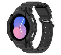 AISPORTS Compatible con Samsung Galaxy Watch 5/4 40mm Correa Silicona con Bumper Case, TPU Silicona Robusto Resistente a Impactos Armor Shell Funda Protectora con Correa para Galaxy Watch 5/4 40mm