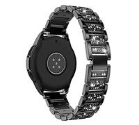 AISPORTS Compatible con Samsung Galaxy Watch Active 2 Correa, 20mm de Liberación Rápida Bling Glitter Diamond Jewelry Pulsera Pulsera de Metal Correa de Repuesto para Galaxy Watch 3 41mm/42mm/Active