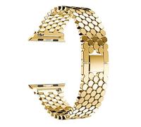 AISPORTS Compatible para Apple Watch Correa de 40mm, iWatch Correa de Acero Inoxidable de 38mm con Hebilla de Metal Pulsera Correa de Repuesto para Apple Watch de 38mm 40mm Serie SE 6/5/4/3/2/1,Dorado