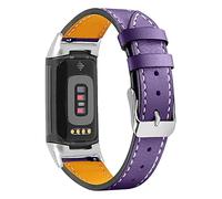 AISPORTS Correa de Cuero Compatible con Fitbit Charge 5 Correa, Pulsera de Cuero Suave y Transpirable Pulsera de Metal con Hebilla Clásica Correa de Repuesto para Fitbit Charge 5 Activity Tracker