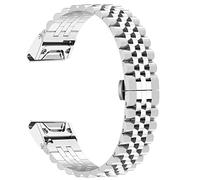 AISPORTS Correa de Reloj de Ajuste Rápido de 20mm Compatible con Garmin Fenix 7S/6S/6S Pro/5S/5S Plus Correa de Acero Inoxidable, Pulsera Hebilla de Metal Correa de Repuesto para Garmin D2 Delta S