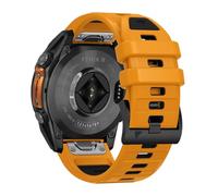 AISPORTS Correa de Silicona Compatible con Garmin Descent MK1/MK2/MK2i/Mk3i 51mm, Correa de Repuesto de Pulsera Deportiva Suave de Ajuste Rápido de 26mm para Garmin Tactix 7/7 Pro/Bravo/Charlie/Delta