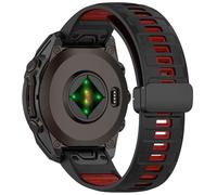 AISPORTS Correa de Silicona Compatible con Garmin Instinct 2X Solar, 26mm Correa de Reloj de Ajuste Rápido Hebilla Magnética Pulsera Correa de Repuesto para Garmin Tactix 7/7 Pro/Bravo/Charlie/Delta