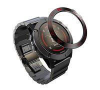 AISPORTS Diseño de Bisel Compatible con Garmin Fenix 5X/Fenix 5X Plus Cubierta Adhesiva de Anillo de Bisel,Protección Antiarañazos Cubierta Protectora de Bucle de Bisel de Metal para Fenix 5X/5X Plus