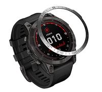 AISPORTS Estilo Compatible con Garmin Fenix 7X Anillo Adhesivo Cubierta Anti Arañazos Protección Acero Inoxidable Bisel Metal Loop Dial Marco Círculo Funda Protectora