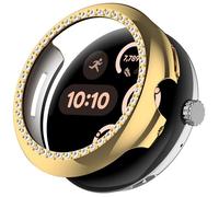 AISPORTS Paquete de 2 Fundas Compatibles con Google Pixel Watch 3 41mm, Carcasa Rígida de PC con Marco de Diamantes de Lmitación y Purpurina Brillante Carcasa Protectora para Pixel Watch 3 41mm/2/1