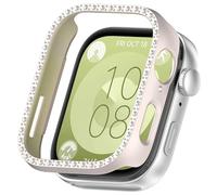 AISPORTS Paquete de 2 Fundas Compatibles con Huawei Watch Fit 3, Carcasa Rígida de Policarbonato con Borde de Parachoques y Marco de Diamante de Cristal Funda Protectora para Huawei Watch Fit 3