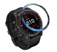 AISPORTSBisel Estilo Compatible con Garmin Fenix 7X Anillo Adhesivo Cubierta Anti Arañazos Protección Acero Inoxidable Metal Loop Dial Marco Círculo Funda Protectora para Garmin Fenix 7X