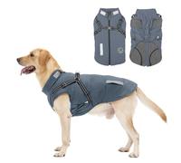Aisuowa Abrigo Invierno Perro, Abrigo Impermeable para Perros Resistente al Viento, Chaqueta para Perros con Tiras Reflectantes Seguras & Arnés Ajustable para Perros pequeñas, Medianas y Grandes