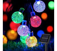Aisutha Luces Solares Led Exterior Jardin 8m,Guirnaldas Luces Exterior Solar 40 Ledes,8 Modos,Bolas de Cristal,Resistente al Agua,IP65,Luces Solares Exterior para Jardín,Terraza,Balcón (Colorido)