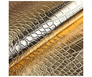 AITAF Tela Polipiel Negra Tela Impermeable para Tapizar Dorado Tela De Cuero PU Tela Ecopiel Al Metro Polipiel Imitación Cuero Azul Ancho 138cm Venta De Polipiel por Metros (Color : Gold)
