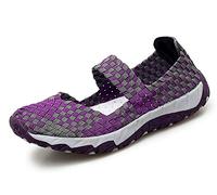 Aitaobao Mujer Verano de Tejidas Ligeras Slip On Sports Shoes Casual Deportivos Respirable para Malla Elástico Zapatos