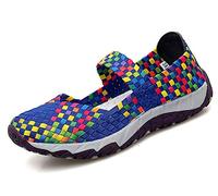 Aitaobao Mujer Verano de Tejidas Ligeras Slip On Sports Shoes Casual Deportivos Respirable para Malla Elástico Zapatos