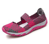Aitaobao Mujer Verano de Tejidas Ligeras Slip On Sports Shoes Casual Deportivos Respirable para Malla Elástico Zapatos