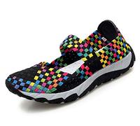 Aitaobao Mujer Verano de Tejidas Ligeras Slip On Sports Shoes Casual Deportivos Respirable para Malla Elástico Zapatos