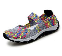 Aitaobao Mujer Verano de Tejidas Ligeras Slip On Sports Shoes Casual Deportivos Respirable para Malla Elástico Zapatos