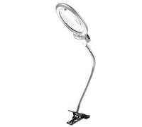 AITEKODVG 2.5X 107 mm 5X de 24 mm LED Iluminante Manguera de Metal Manguera de Lupa Mesa Lámpara de Lectura de la lámpara de Lectura con Abrazadera