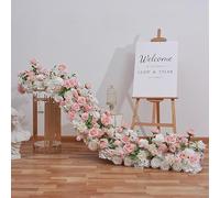 AITEKODVG Guirnaldas de eucalipto Artificial con Flores, Amor Artificial Flower Swag Faux Floral Garland Greandery Garland para Boda de Casas de Bodas Mesa de Arte artesan