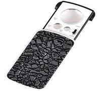 AITEKODVG Lupa Lupa de Joyas con luz LED UV, 30x 60x 90x Deslizamiento de Lupa de Bolsillo para Joyas Diamantes Gemas Monedas estampillas Rocas Relojes pasatintas Modelos de antigüedades Fotos