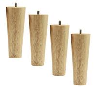 AITEKODVG Muebles de Madera sólida Pats Juego de 4 pies de sofá de Cono Rectos con una Mesa de café de reemplazo de Madera de Varilla m8 en Color de Madera en Color de Madera 8 cm Recto