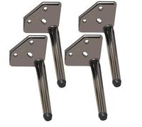 AITEKODVG Muebles de Metal de Estilo Moderno Juego de 4 Campos de Mesa de Mesa Industrial TV Coffee Table Piers (Plata)