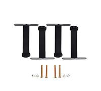 AITEKODVG Muebles de Metal Patas Altura Ajustable con Accesorios Piernas de Mesa estables para Camas y baños Negros 15 cm/6 Pulgadas