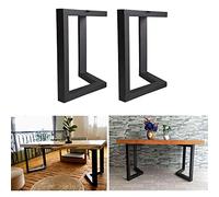 AITEKODVG Piernas de Mesa de café Industrial de Metal Patas de Mesa de Servicio Pesado/Mesa Negra para Mesa de Comedor/Escritorio/Banco de reemplazo de piernas 20 x 18 Pulgadas y 20 x 28 Pulgadas