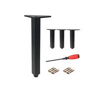 AITEKODVG Piernas de Mesa de Metal Ajustable 2 Piezas de 45/72 cm de Altura en Forma de Muebles en V Patas para Mesa de Comedor (Negro 10 cm/4 Pulgadas)