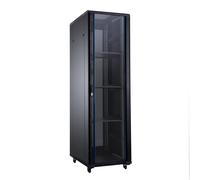 Aiten Data Armario Rack Suelo 19" 42U 800 x 1000 x 2060 mm Montado con Accesorios: 2 Bandejas Fijas, 4 Ventiladores 120 mm, 1 PDU con 8 Puertos de 1U, Patas, Ruedas y Llaves