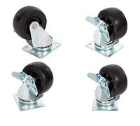 Aiten Data Juego de 4 Ruedas con Freno para Armario Rack 19" Suelo