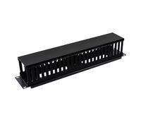 Aiten Data Organizador de Cables para Armario Rack 19” Tamaño 2U de Plástico y con Tapa. Medidas 480 x 60 mm