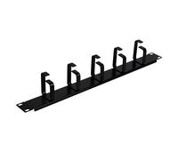 Aiten Data Organizador de Cables Metálico para Armarios Rack 19" 1U con 5 Anillos, 44,5 mm de Alto