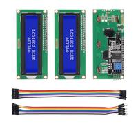 AITIAO 3 unidades 1602 LCD módulo IC I2C TWI 16x2 caracteres Serial interfaz adaptador azul retroiluminación LCD módulo para Arduino Raspberry Pi TinkerBoard Nanopi BPI STM32 DIY Maker proyecto IoT