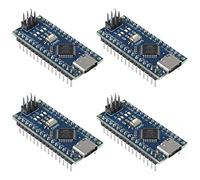 AITIAO 4 unids para Arduino Nano V3.0 ATMEGA328P módulo CH340C chip 5V 16MHz sin cable USB, conexión tipo C compatible con Arduino Nano V3.0, módulo soldado