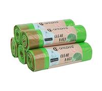 Aitodos 100PCS Bolsas de Basura, LxH: 50x60cm, Capacidad: 30-35L, Verde, Bolsa de Basura de Polietileno, Adecuada para la Mayoría de los Cubos de Basura Medianos ''30-35L'' (5 Rollos, 20 por Rollo)