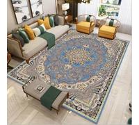 AITROMNI Alfombra De Cocina Antideslizante Lavable La Alfombra Antideslizante para el hogar de Estilo Retro con diseño de mar de Flores es fácil de almacenar y Resistente al frío 140X200CM