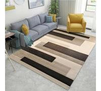 AITROMNI Alfombras para Dormitorios El diseño geométrico con patrón de Rayas agrega una sensación de jerarquía Espacial a la Alfombra de la Sala de Estar 80X160CM